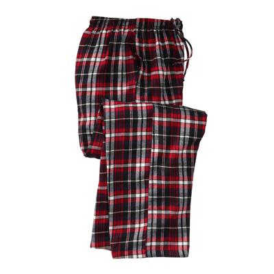 Men's Big & Tall Flannel Plaid Pajama Pants by KingSize in Festive Plaid (Size 2XL) Pajama Bottoms