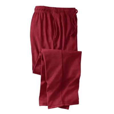 Men's Big & Tall Lightweight Cotton Jersey Pajama Pants by KingSize in Rich Burgundy (Size 2XL)