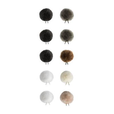 Bubblebee Industries Windbubbles All-Stars Faux-Fur Windscreens for 3 to 4mm Lav Mics (10-Pack) BBI-L01-WB-AS
