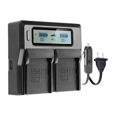 Vidpro Dual-Bay Charger with LCD for Olympus BLX-1 DC-110