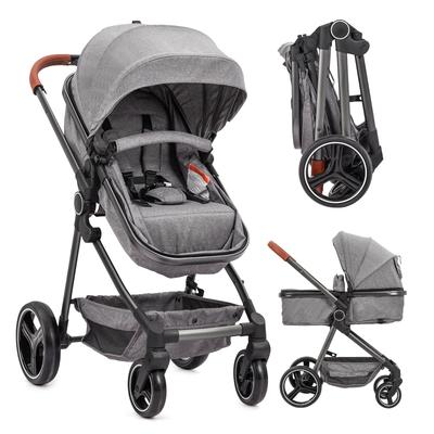 Foldable Baby Stroller with Adjustable Canopy