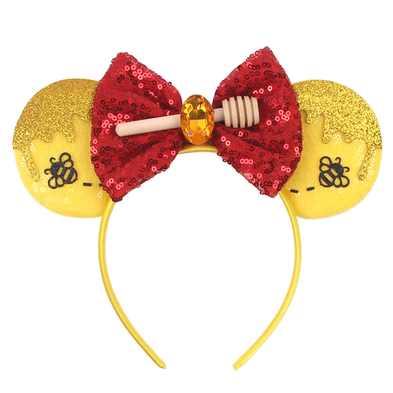 Fascia per Capelli con Orecchie di Topolino Winnie the Pooh, Nuovo Accessorio per Capelli per Bambine, Cosplay e Feste a Tema Cartoni Animati