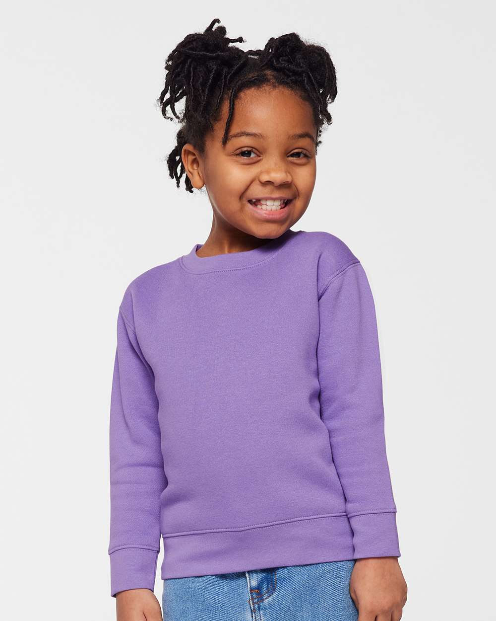 Rabbit Skins 3317 Toddler Crew Fleece Sweatshirt in Lavender size 2 LA3317