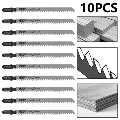 10/20Pcs Jigsaw Blade Set T301CD T-Shaft HCS Jig Saw Blades for Wood Plastic Metal Cutting Woodworking DIY Power Tool Accessory