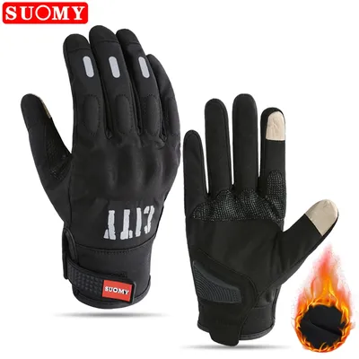 SUOMY Motorcycle Gloves Men Lady Touch Screen Moto Riding Motorbike Protective Gear Spring Autumn Windproof Warm Motocross Glove