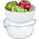 Sieb mit Schüssel, Kunststoff, Obst & Gemüse waschen, Nudeln abgießen, Rührschüssel, Griffe,