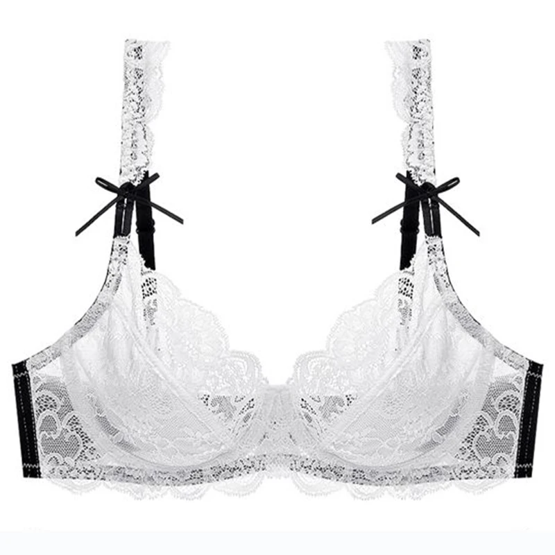 Soutien-gorge Sexy en dentelle pour femmes, sous-vêtements bonnet ABCDE, maille transparente, Ultra fine, Push Up, Lingerie féminine, nouvelle collection 2024