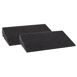 Bordsteinrampe Gummi 70mm SET 2 Stück 50x25x7cm schwarz SZAGATO Schwellenrampe Auffahrhilfe Bordsteinkeile Bordstein Auffahrrampe Bordsteinkanten Image