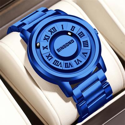 BINBOND Men's New Concept Personalized Creativity Men's Magnetic Suspension Waterproof Men's Watch Father's Day Gifts