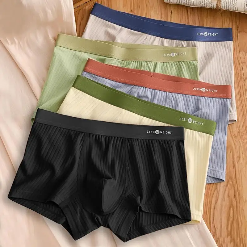 1Pcs Unterwäsche männer Boxer Shorts Sexy Höschen Baumwolle Boxer Mann Unterhose Männlichen Shorts Homme U Konvexen Dessous Kostenloser Versand Image