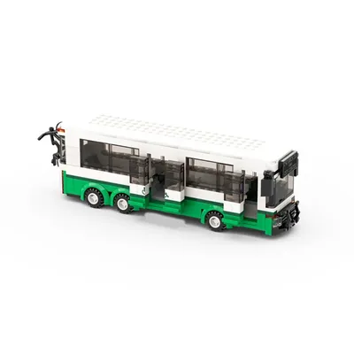596pcs moc Stadtbus führer klassische Bus kreative Technologie kleine Partikel Bausteine Kinderspiel Image