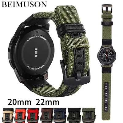 Nylon-Uhrenarmbänder mit Schnellverschluss, Ersatz-Sportarmband aus Segeltuchstoff, 20/22 mm Image
