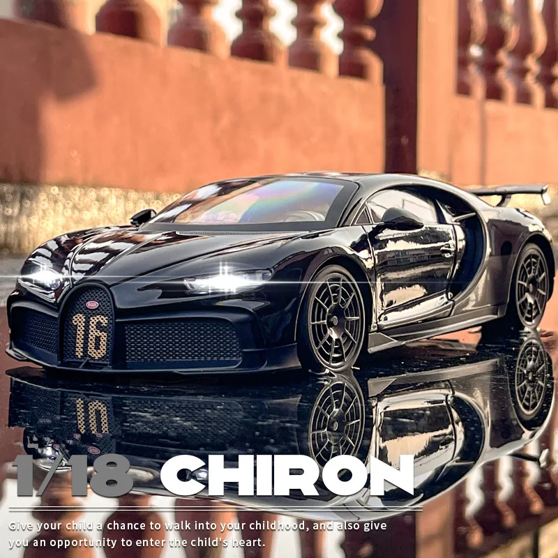 1:18 Bugatti Chiron Pur Sport legierung Sportmodell Diecasts Metall rennen Super Car Modell Simulation Sound und Licht Kinderspiel zeug Geschenk