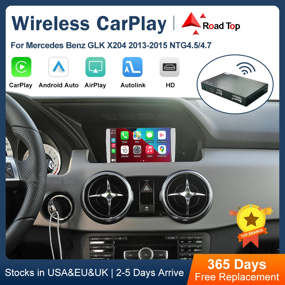 Road Top Wireless CarPlay für Mercedes Benz GLK X204 NTG4.5 2013–2015 mit Android Auto Mirror Link AirPlay Car Play Funktionen Image