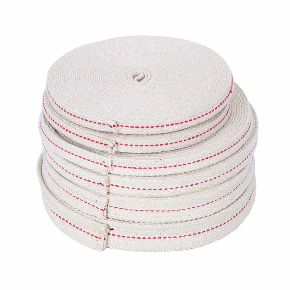 1,1 cm/1,3 cm/1,5 cm/2 cm Breite, 1 Meter lang, weiß, flach, Baumwolle, Kerosin-Lampendocht mit geflochtenem Stich für Öllampen, Kerzenbrenner