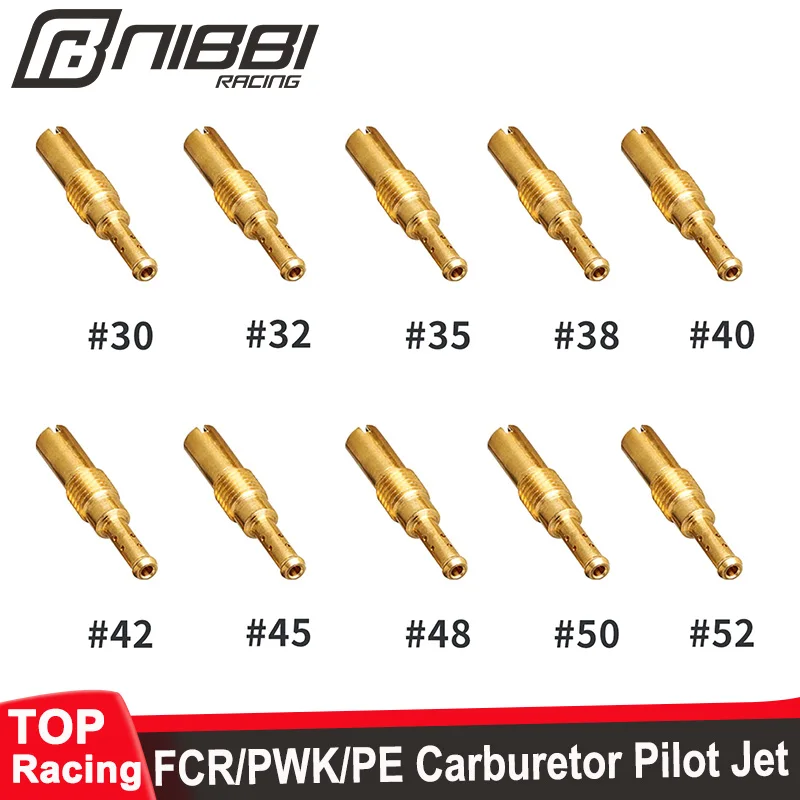 NIBBI Packung mit 6/10 Stück Motorradvergaser Slow Pilot Jet M5 M6 Einspritzdüsendüsen für PE PWK FCR Vergaser Motocross Image