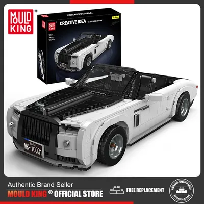 Schimmel König 10031 technischen Auto Baustein der Moc Wraith Oldtime Auto Modell Montage Sportwagen Ziegel Spielzeug Kinder Weihnachts geschenk Image