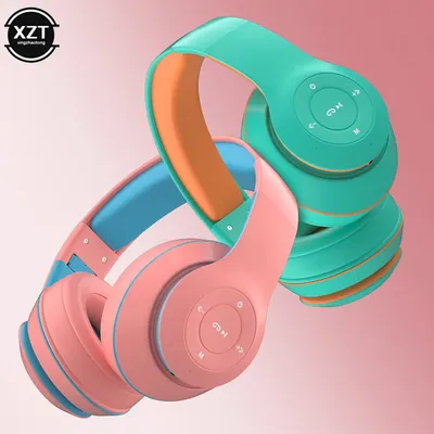 Niedliche College-Stil Kopfhörer drahtlose Bluetooth-kompatible Headset Low Delay Gaming Headset Anruf online Heavy Bass Headset Image