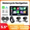 Wireless für Carplay Android Auto Tragbare Motorrad Monitor IPX7 Wasserdichte Moto 5,5 zoll LCD Display Navigation Dash Cam GPS
