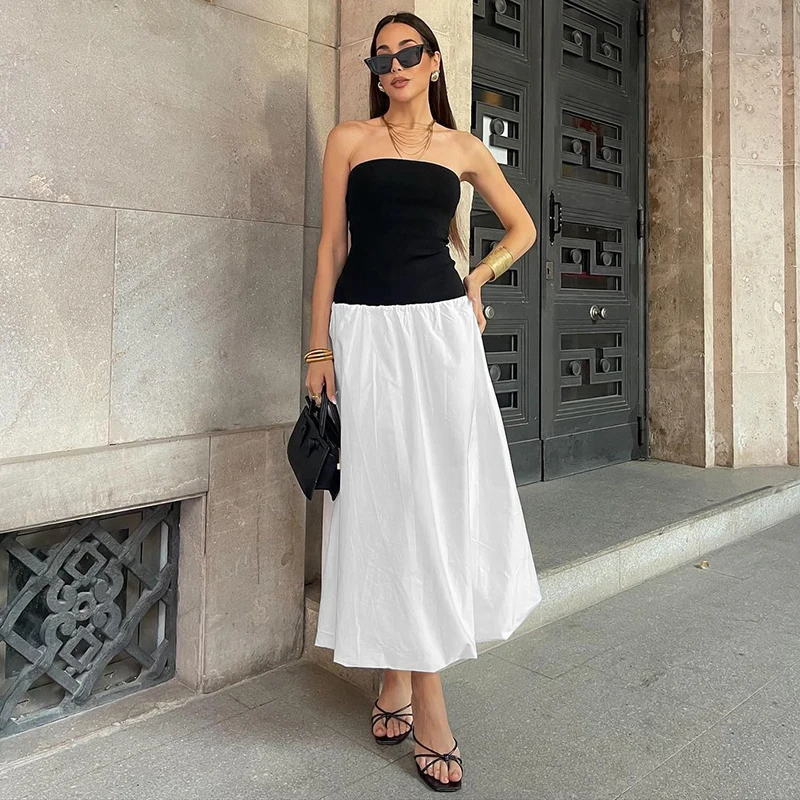 Mode Liebsten A-LINE Kleid Frauen Sommer Ärmellose Sexy Backless Einfache Kleider Schlank Patchwork Streetwear Elegante Party