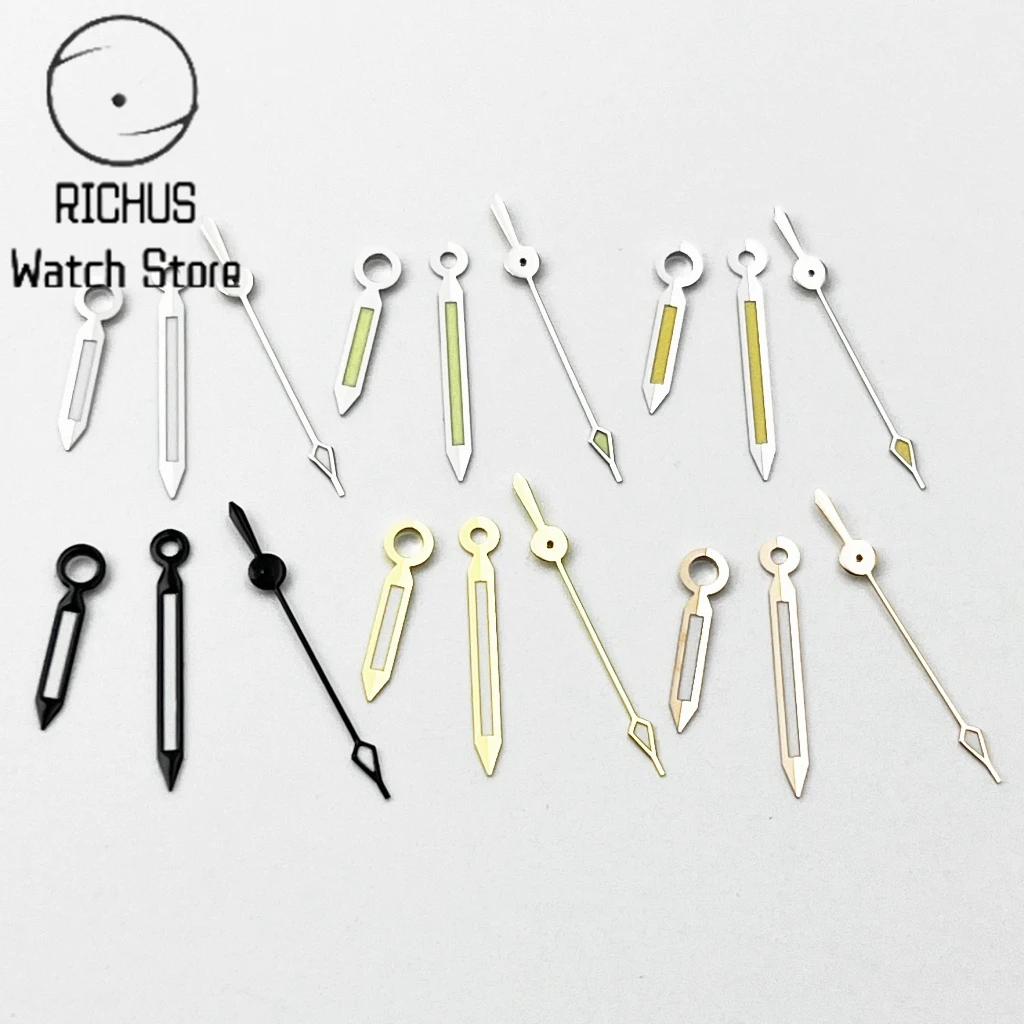 Nh35 Uhrzeiger silber/schwarz/gold/rosegold grün leuchtend fit nh35 nh36 Automatik werk Uhren zubehör Image