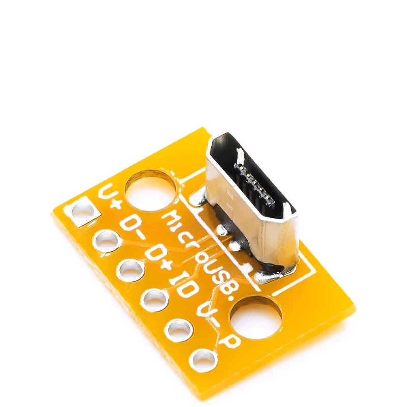 5 stücke vertikale Micro-USB-Buchse ein Stecker 2,54mm Leiterplatte Konverter Adapter Breakout Board Grad vertikal Image