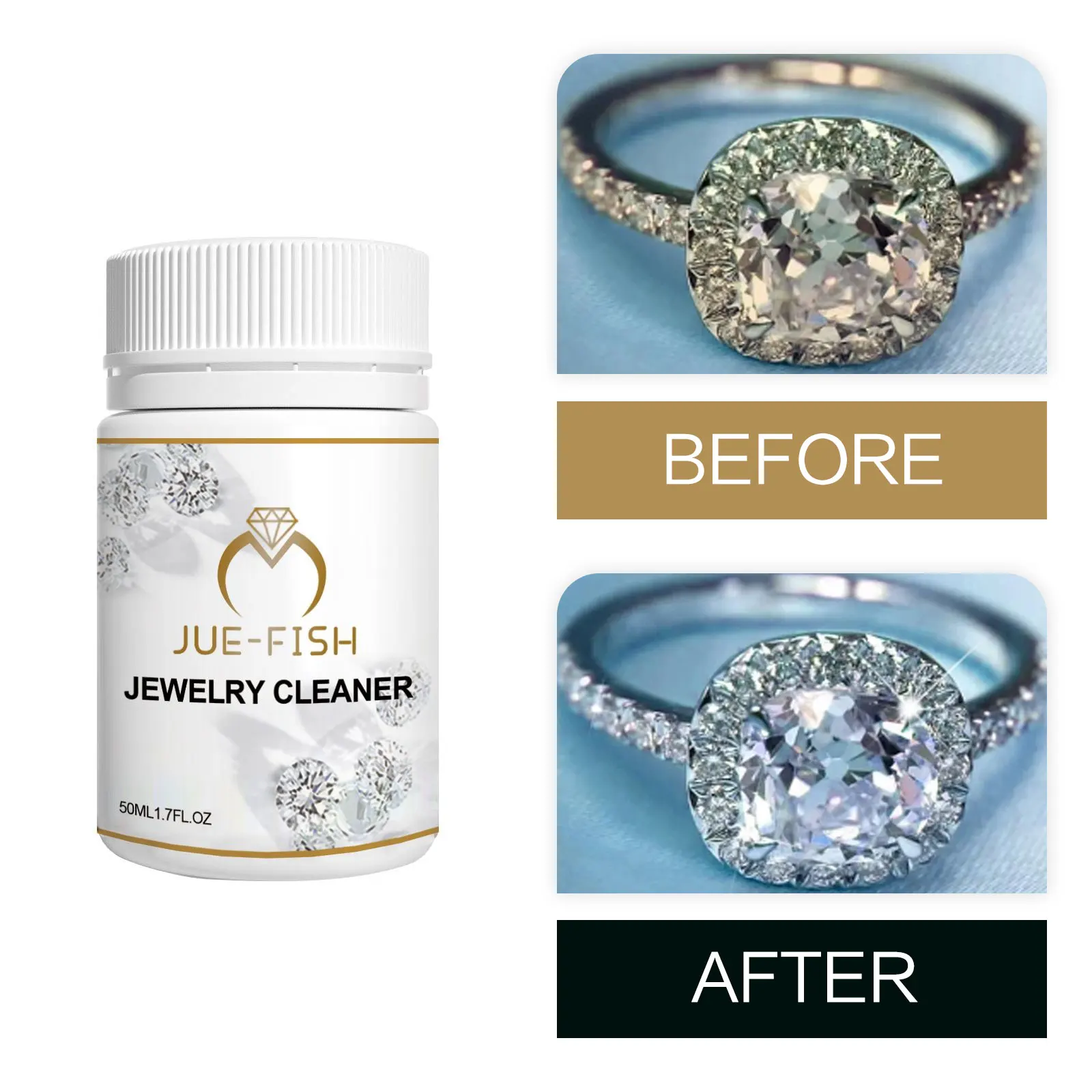 Schmuck reiniger Antik Silber Anlauf entferner Gold Uhren ring reiniger Halskette Polier flüssigkeit Schmuck politur Reinigungs flüssigkeit Image