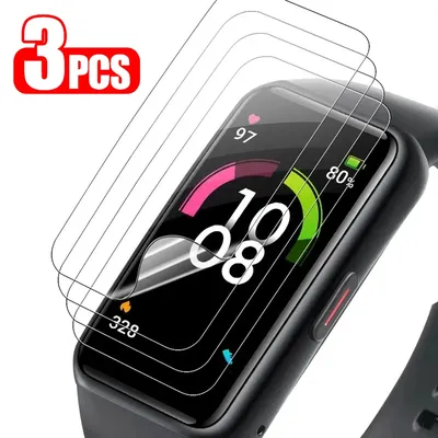 3 Stück weiche Hydro gel folie für Huawei Band 8 7 6 Pro Smart Watch Displays chutz folie für Honor Band 5 4 3 Schutz folie Zubehör Image