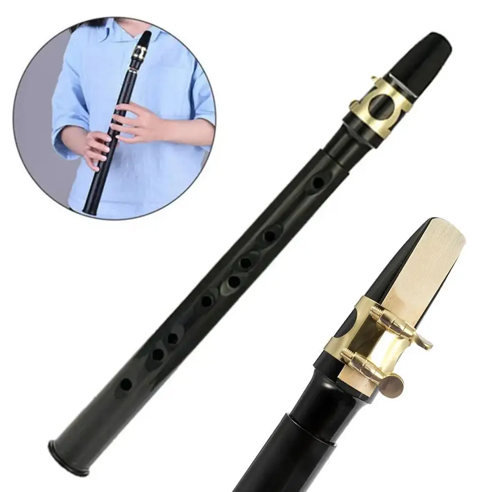 Mini Pocket Saxophon C Key Sax Holz blasinstrument mit Trage tasche tragbares kleines Saxophon Sax Holzbläser Musik instrument Image