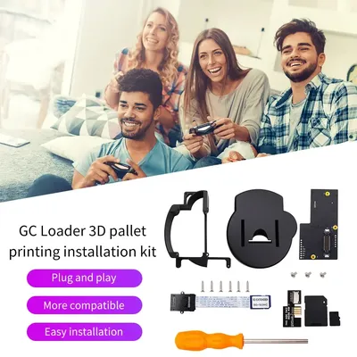 3D-Druckerhalterung skit für ngc gamecube konsole gc loader lite und sd2sp2 adapter tf kartenleser Image