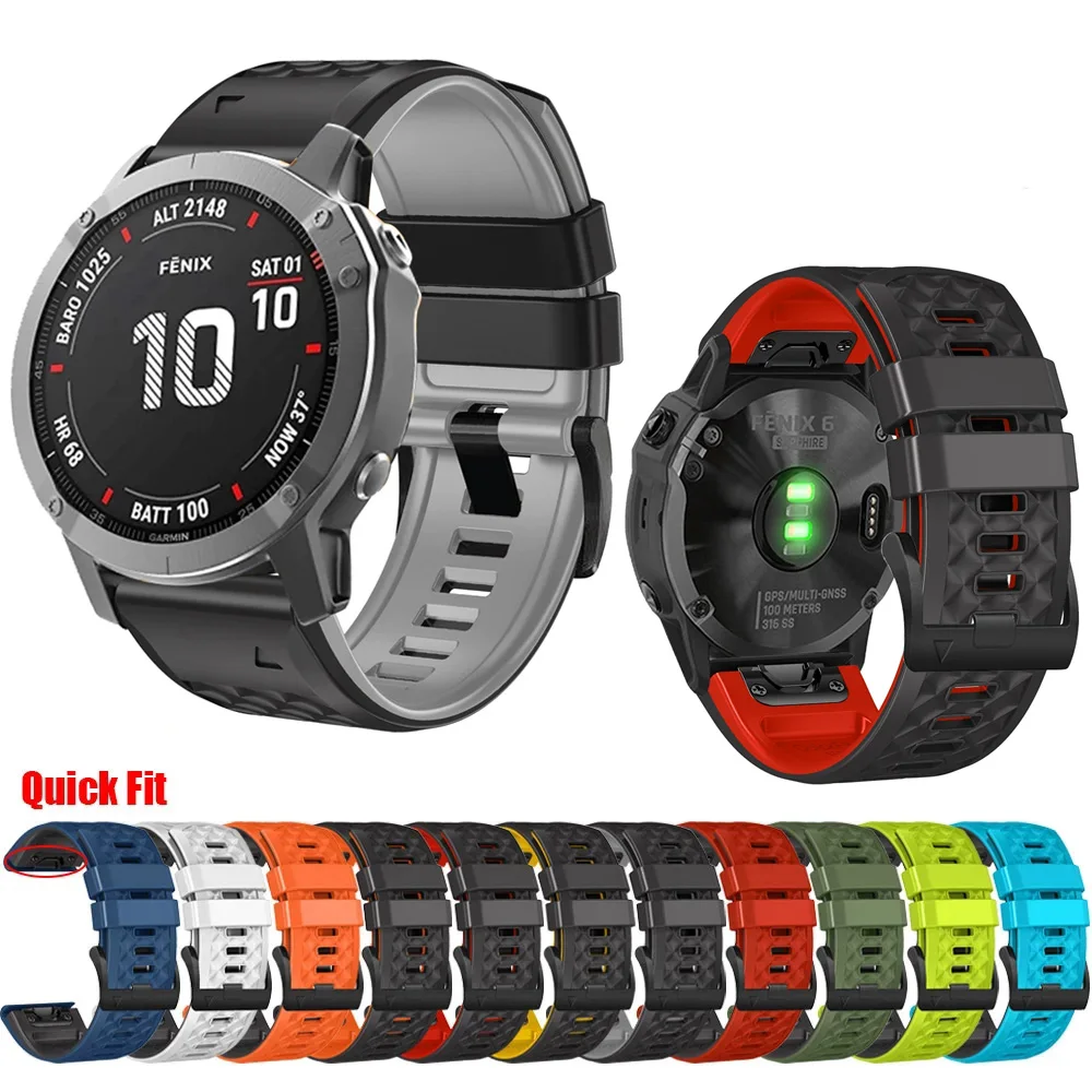 Quick fit 26mm 22mm breites Armband für Garmin Approach S70 S62 Vorläufer 965 955 Epix Pro 2 47mm Smartwatch Band Silikon armband Image