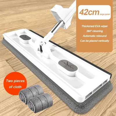 Vergrößerter Squeeze Mop mit Mop Eimer Hand frei wringende Boden reinigung Mikro faser Mop Pads nass oder trocken Verwendung auf Hartholz Laminat