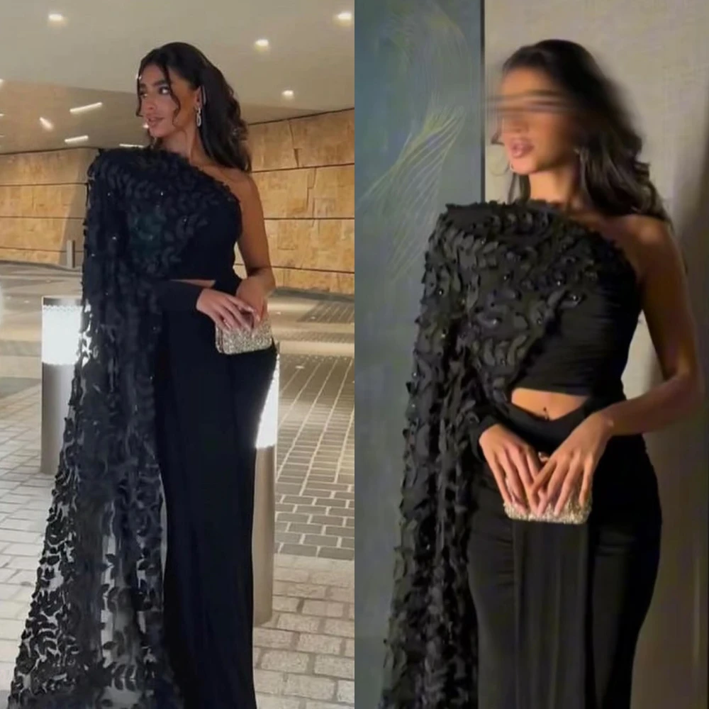 Maßgeschneidertes Jiayigong Exquisites One-Shoulder-Ballkleid mit Applikationen, Perlenstickerei, Tüll, S, maßgeschneiderte Anlasskleider für den Abschlussball Image