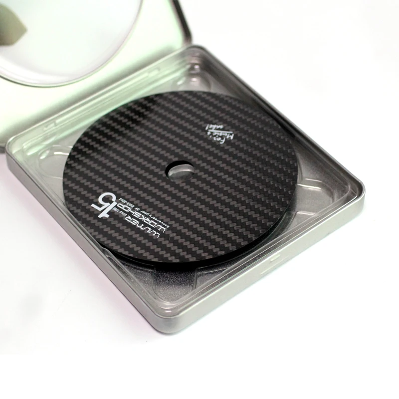 3K Kleine Schlepptau Carbon Faser CD Band Disc Matte Tuning pad HiFi Audio plattenspieler Anti-schock Stoßdämpfer vibration Absorption Image