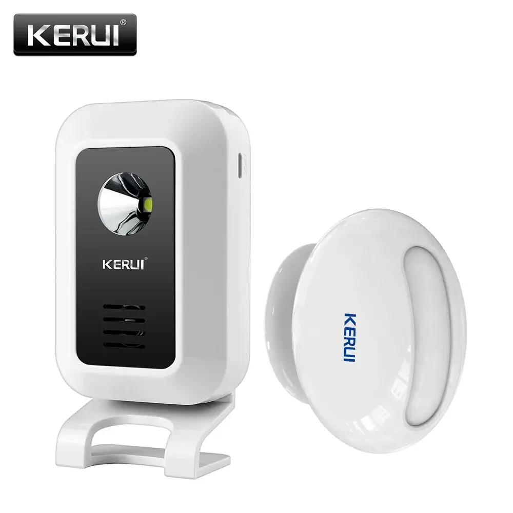 KERUI M7 Willkommen Bewegungsmelder Sicherheitsalarm 32 Songs Türklingel Chime Wireless Smart Home LED Nachtlicht Tür Fenster Laden Shop Image