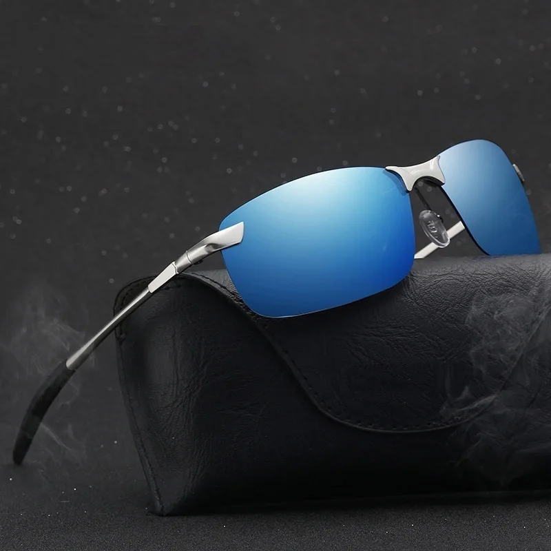 Klassische Metall-Sonnenbrille für Herren Mode-Fahr- und Angelbrille Halbrahmen Retro-Sonnenbrille Luxus-Marken-Designer-Brillen Image