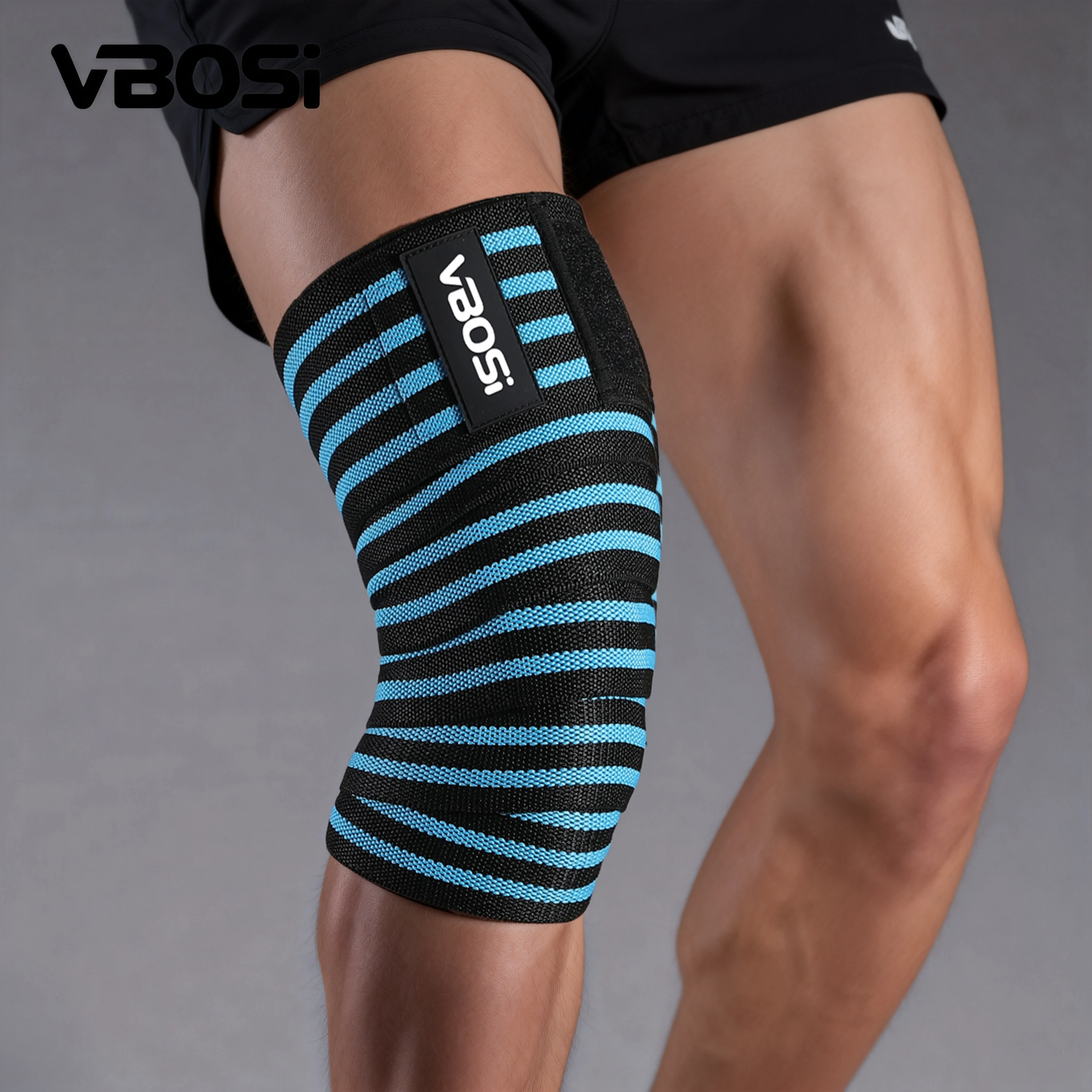 1 pc verstellbare elastische Knie bandagen Unterstützung für Gewichtheben Kettle bell Image