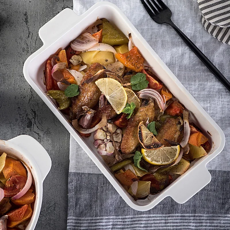 Porzellan Gerichte Küche Zubehör Backformen Brot Pan Keramik Backblech Kochen Utensilien Werkzeuge Gadgets Ofen Image