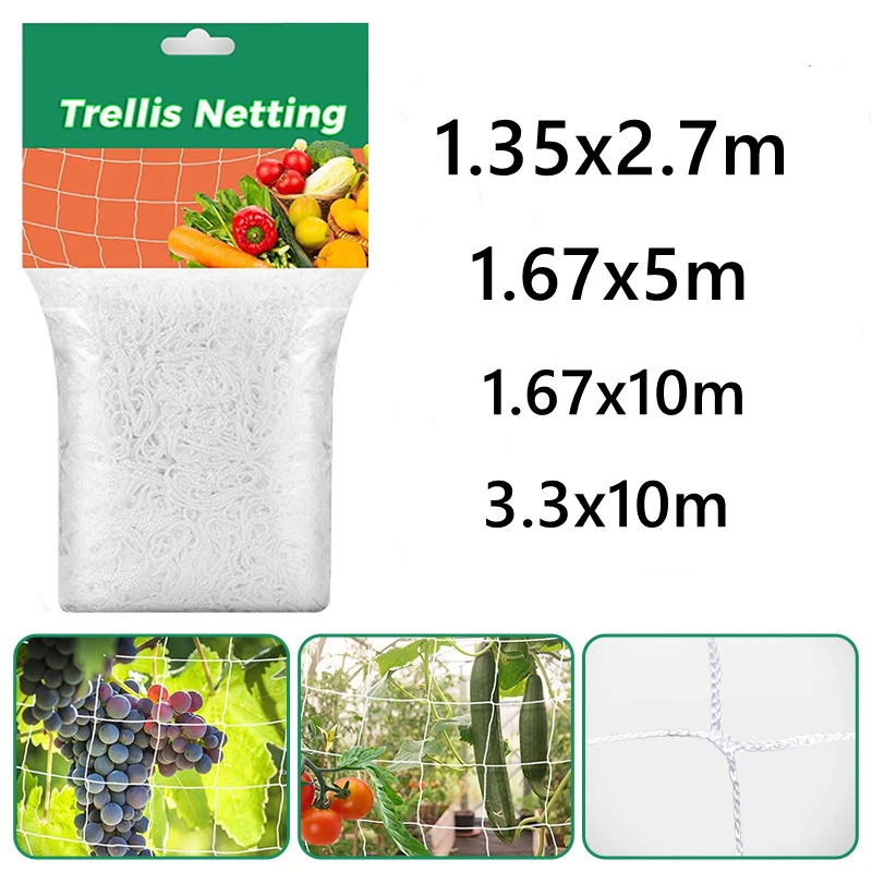 Mesh 5/10m/20m Polyester Netz Luffa Netz für Winde Rebe Blumen Garten pflanzen Klettern etz Gurken Rebe wachsen Halter Image