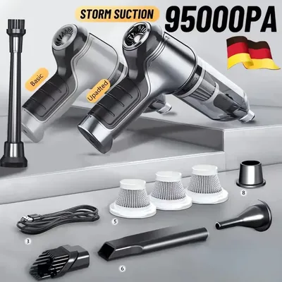 Drahtloser Auto-Staubsauger, starker Akku-Sauger, Handstaubsauger für Zuhause und Auto, Image