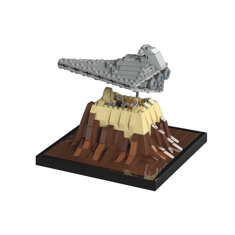Gobricks Moc Space Wars Zerstörer Kreuzfahrt Raumschiff das Reich über Jedha City Modell setzt Baustein Ziegel Spielzeug für Kinder Geschenk Image