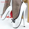 Weiß Plus Größe High Heels Stiefel Solide Super Dünne High Heel 18 cm Karree Mode Sexy Ballett Laufsteg Schuhe designer Frauen Neue