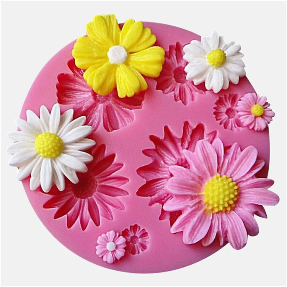 3D Blume Silikon Formen Fondant Craft Kuchen Süßigkeiten Schokolade Zuckerwerk Eis Gebäck Backwerkzeug Form Image