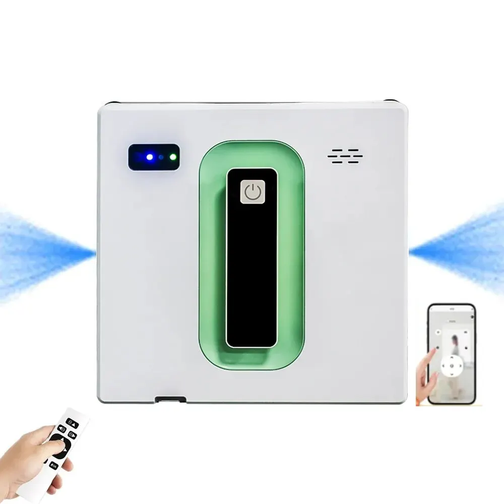 PuRuiKai Roboter Elektrischer automatischer Fensterreinigungsroboter-Staubsauger, mit APP-Fernbedienung, Zwei-Wege-Automatikspray Image