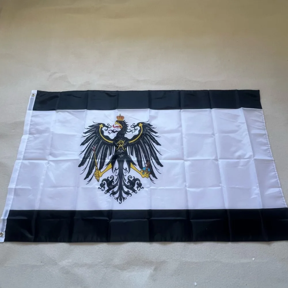 3x5 ft Deutschland Preußische Deutsche Flagge 90X150cm Preußenflagge Polyester Hängedekoration Image