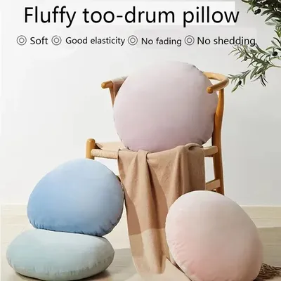 1 Stück, einfarbiger runder Kissen bezug für Wohnkultur-50cm * 50cm-perfekt für Schlafzimmer, Wohnzimmer Image