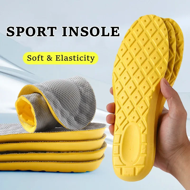 1 Paar Sporte in lagen für Füße stoß dämpfende atmungsaktive Schuhe Einlegesohle Männer Frauen Tennis Turnschuhe Schuhsohle Memory Foam Schuh polster Image