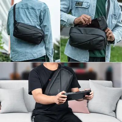 Reises chutz Umhängetasche Game Controller mit großer Kapazität Trage tasche aus PU-Leder für Devaso Image