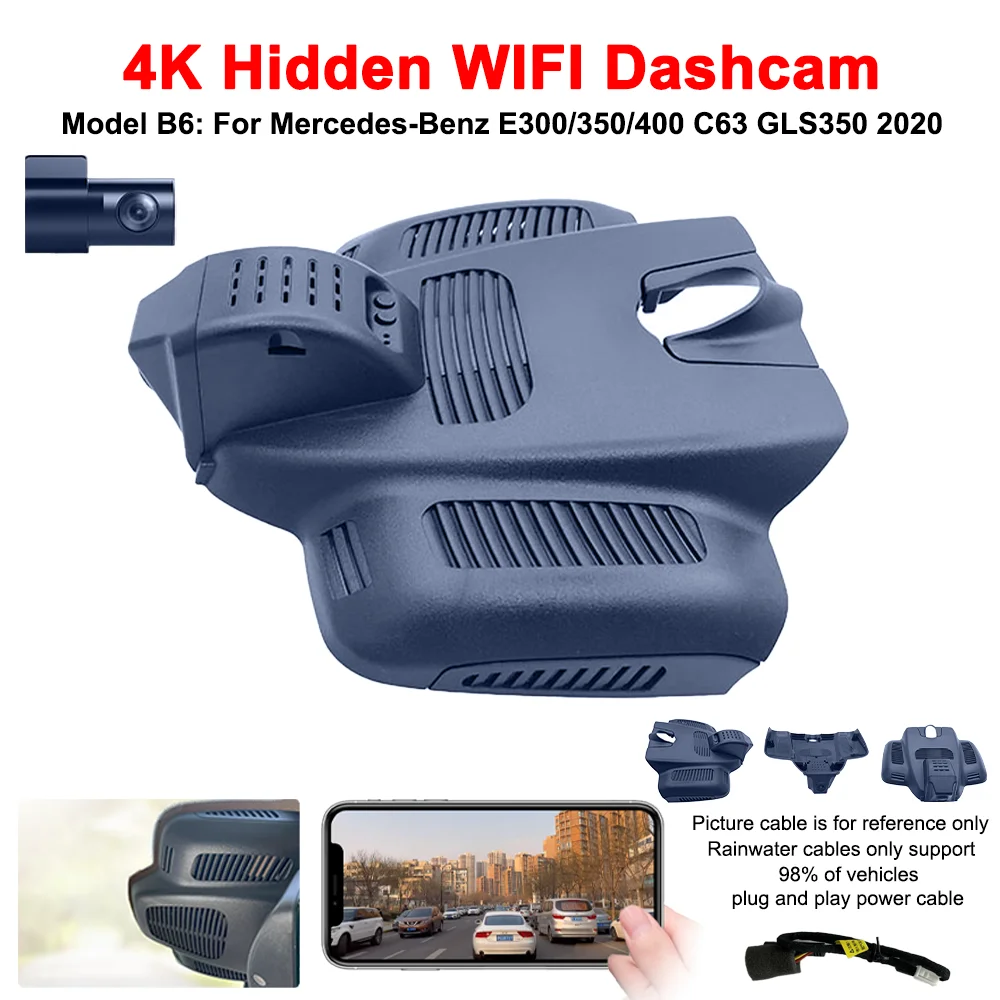 Für mercedes benz e cls classe w213 s213 c238 a238 c257 4k dash cam vorne und hinten für auto kamera recorder dashcam wifi auto dvr Image