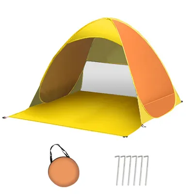 Pop-up-Zelt für Camping Strand zelt Sonnenschutz sofort öffnende Wind-und Regenschutz UV-beständig einfach zu verstauen